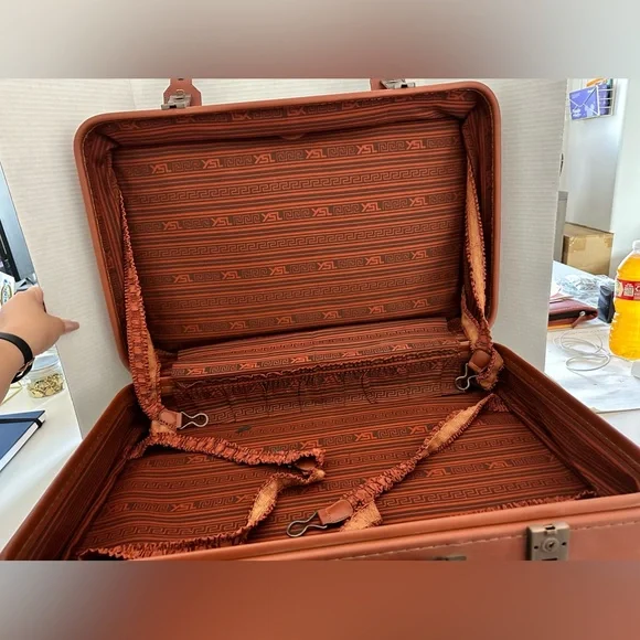 Rare vintage YSL Greek Key Suitcase
